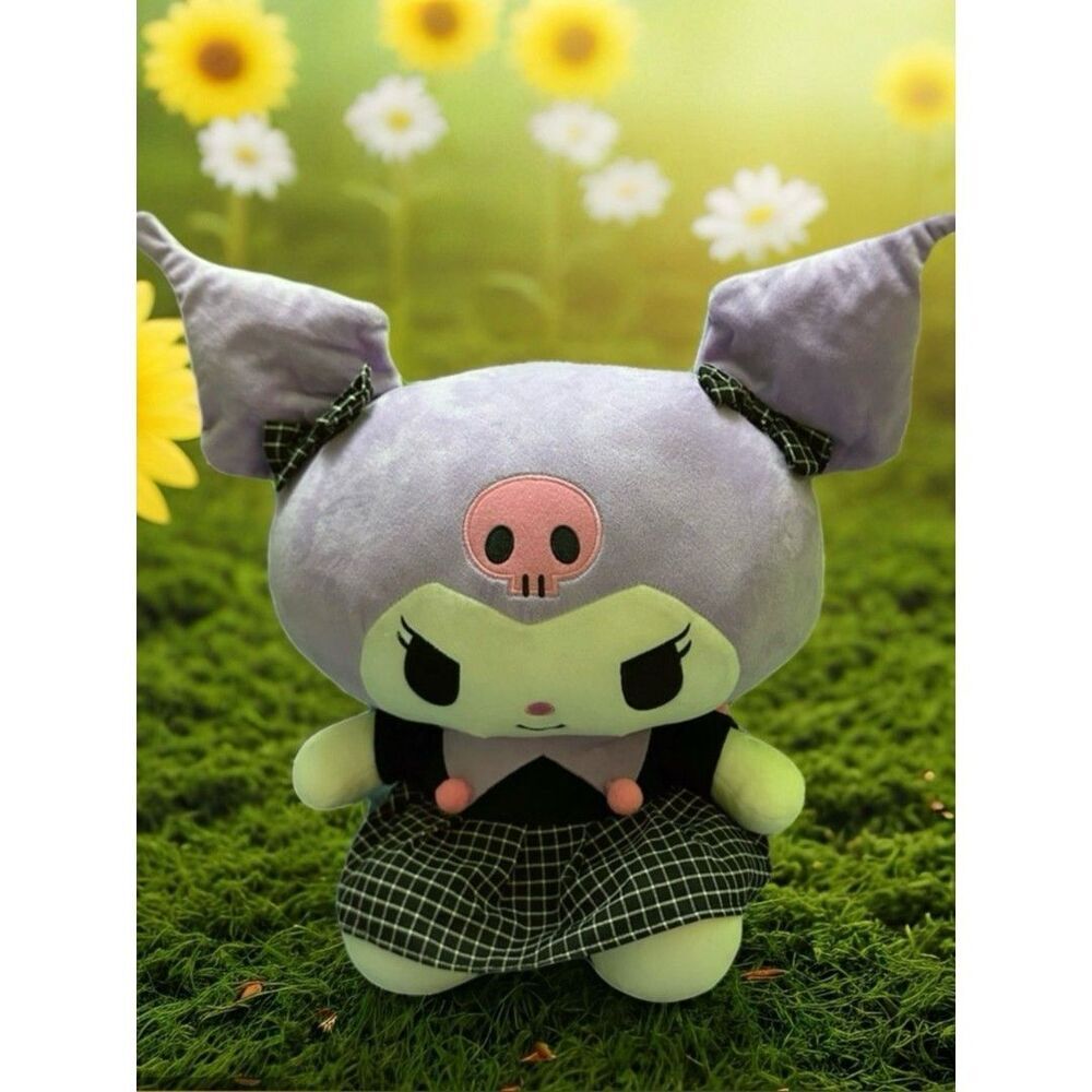 Kuromi-Inspired Plush Doll - Lavender & Black